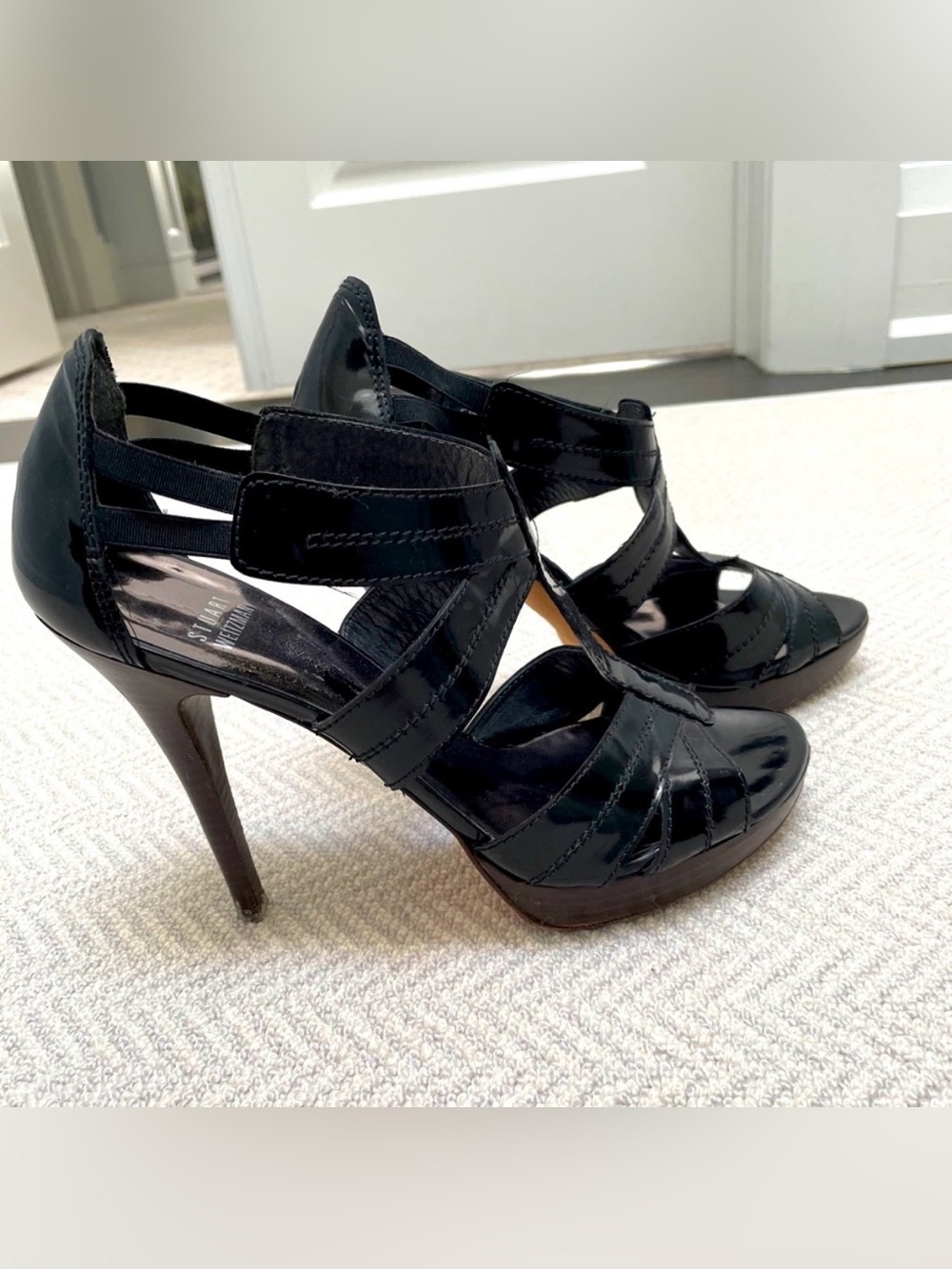 STUART WEITZMAN strappy platform high heel sandal